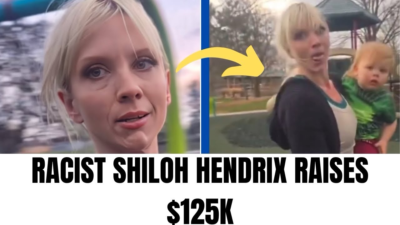 Image depicting Shiloh Hendrix in a park, involved in a fundraising campaign with text highlighting the amount raised.